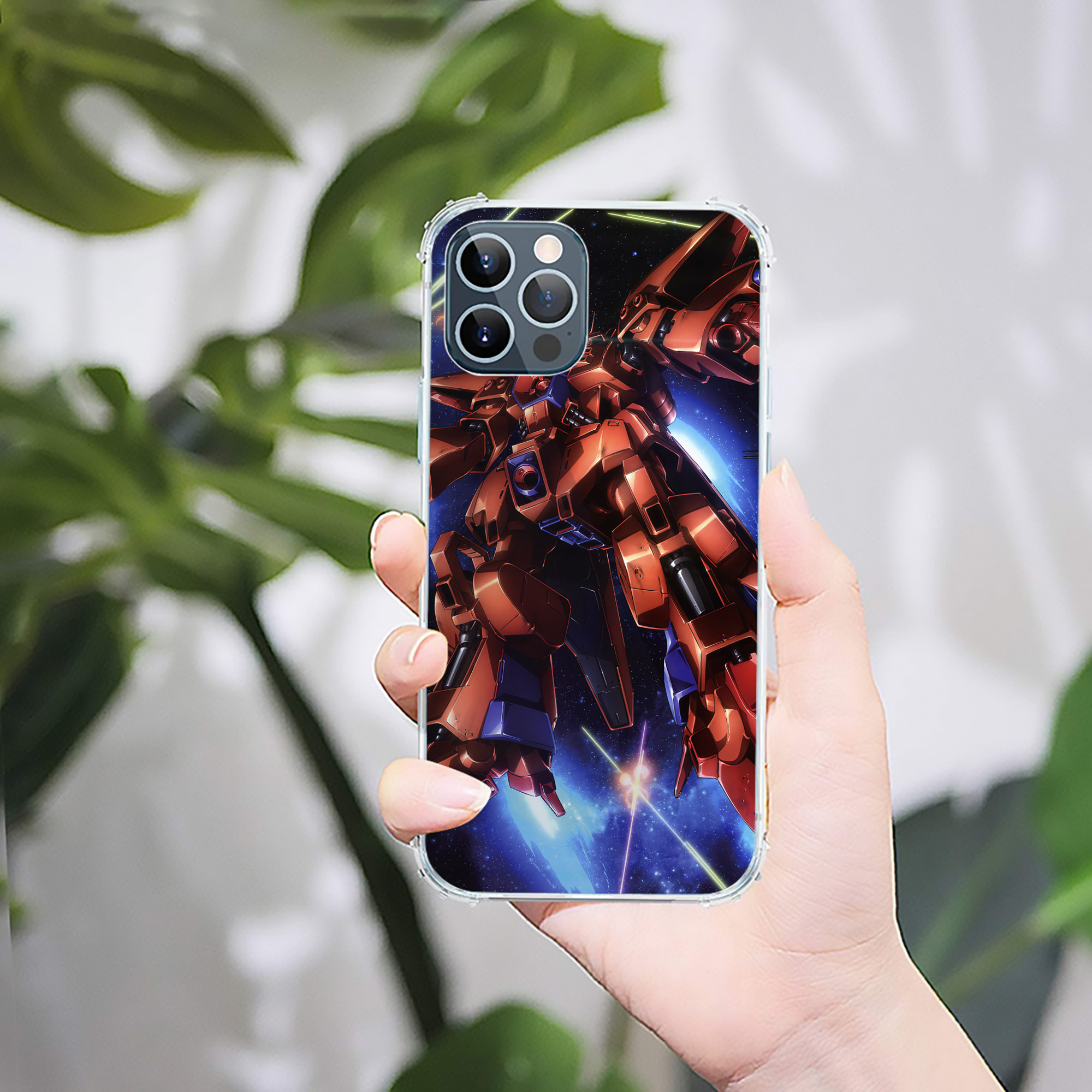 （画像用） 機動戦士ガンダム Mobile Suit Gundam 【iPhone 12シリーズ対応】透明スマホケース（クリアソフトケース）